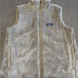 Patagonia Khaki Faux Sherpa Fleece Vest